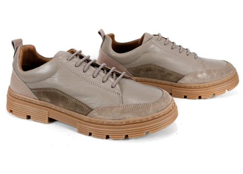 дамски ежедневни обувки Terra Nova от естествена кожа и велур визон