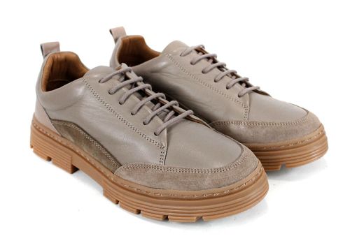 дамски ежедневни обувки Terra Nova от естествена кожа и велур визон