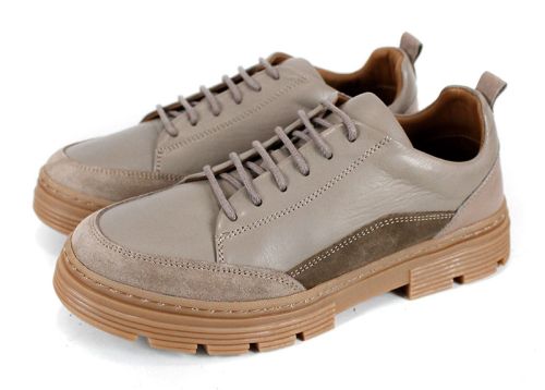 дамски ежедневни обувки Terra Nova от естествена кожа и велур визон