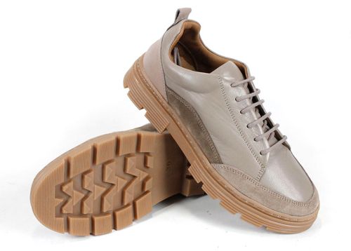 дамски ежедневни обувки Terra Nova от естествена кожа и велур визон