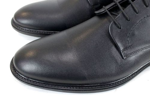 Мъжки елегантни обувки Александър от естествена кожа в черно