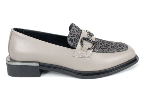 Дамски обувки Felina от визон естествена кожа и леопардов принт, премиум модел