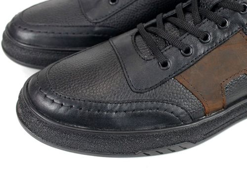 мъжки обувки Linea Forte от естествена кожа – близък план