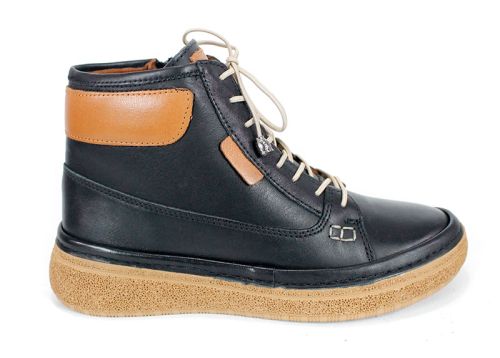 дамски боти Mira Senso Black Edition от естествена кожа с гъвкаво шито ходило