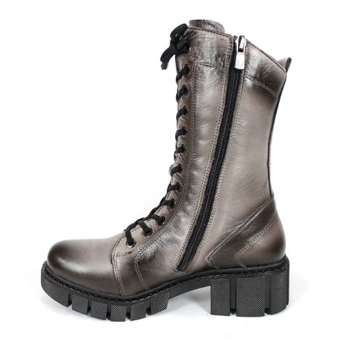 дамски кубинки Velluto Ombra от естествена кожа визон с ефект на състаряване и топъл хастар