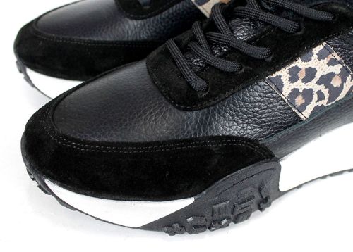 Fiera Nero – дамски зимни сникърси кожа и велур