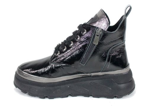 Черни зимни дамски боти с дебело ходило Night Nova