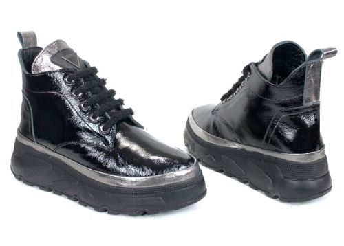 Черни зимни дамски боти с дебело ходило Night Nova