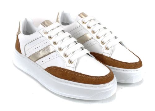 дамски-сникърси-бяло-златно-кафяво-естествен-велур