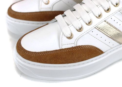 дамски-сникърси-бяло-златно-кафяво-естествен-велур