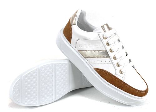 дамски-сникърси-бяло-златно-кафяво-естествен-велур