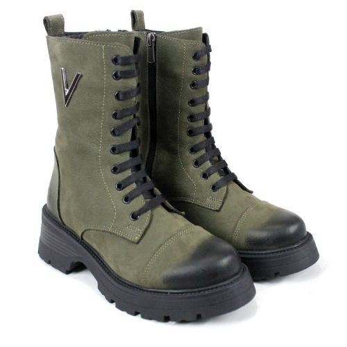 дамски кубинки terra vento зелен естествен набук