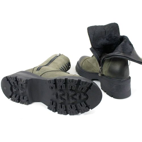 дамски кубинки terra vento зелен естествен набук