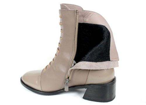 дамски боти nera alta визон естествена кожа и лак