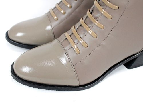 дамски боти nera alta визон естествена кожа и лак