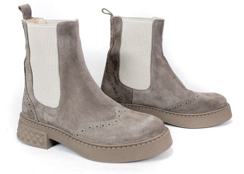 дамски боти Modo Serein естествен велур визон