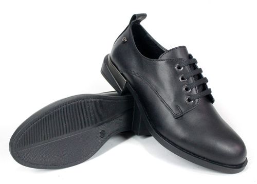 дамски обувки Silenza Noir от естествена кожа, черни, Quiet Luxury стил