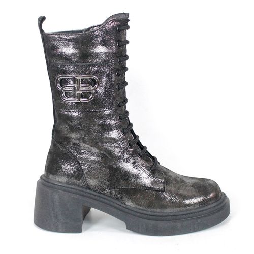 дамски боти Nero Audace естествена кожа старо сребро