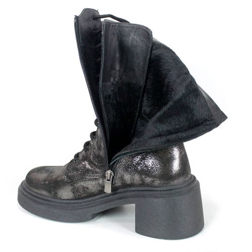 дамски боти Nero Audace естествена кожа старо сребро