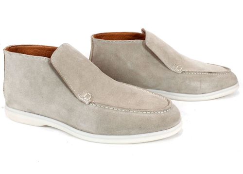 Мъжки обувки Velour Classico от естествен велур в бежово