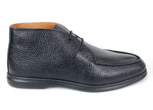 Мъжки кларкове Prestigio Nero от естествена черна кожа