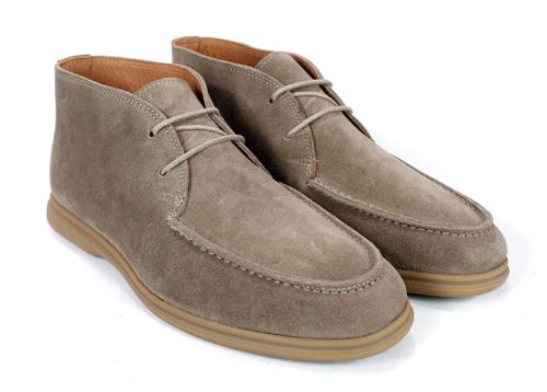 Мъжки велурени кларкове Prestigio Sabbia – пясъчно кафяв велур