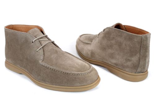 Мъжки велурени кларкове Prestigio Sabbia – пясъчно кафяв велур