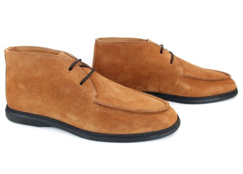 Мъжки велурени кларкове Prestigio Nero – светло кафяв естествен велур