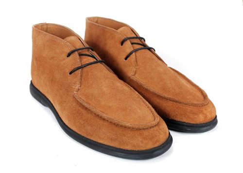 Мъжки велурени кларкове Prestigio Nero – светло кафяв естествен велур