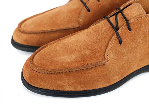 Мъжки велурени кларкове Prestigio Nero – светло кафяв естествен велур