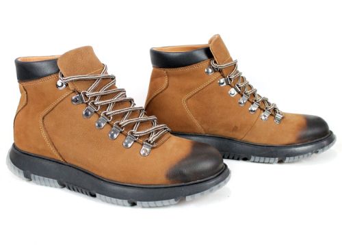 Мъжки туристически боти Imperio Nero – естествен набук, цвят тютюн