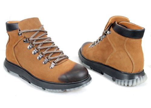 Мъжки туристически боти Imperio Nero – естествен набук, цвят тютюн