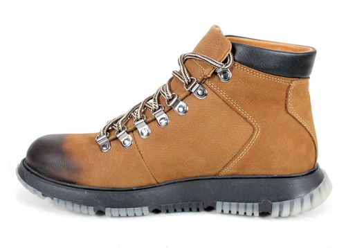 Мъжки туристически боти Imperio Nero – естествен набук, цвят тютюн