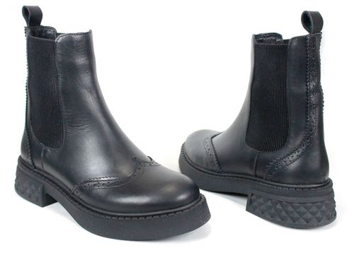 🖤 Дамски боти Modo Serein – естествена кожа, черни