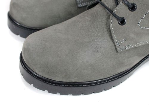 Vert Élégant – дамски зимни кларкове от естествен набук в сив цвят с топъл хастар