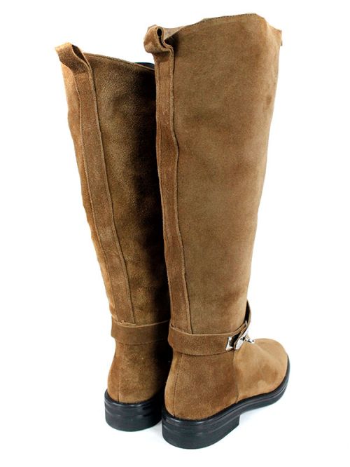 Дамски ботуши Veluto Aria – естествен велур, комфорт и топлина, цвят тютюн