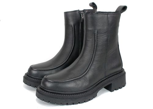 Дамски боти Luce Velluto – черна естествена кожа