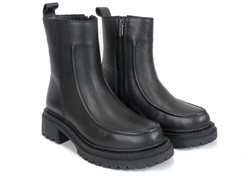 Дамски боти Luce Velluto – черна естествена кожа