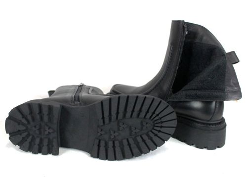 Дамски боти Luce Velluto – черна естествена кожа