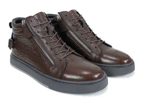 Мъжки спортни боти Modèlo Ferox – естествена кожа, кафяв цвят