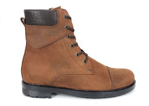 Мъжки кубинки Corda Terra от естествена кожа в кафяво