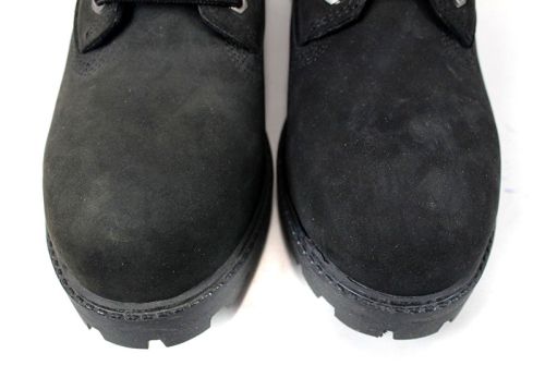 Преоценени мъжки боти от естествен набук в черен цвят, модел Карло.