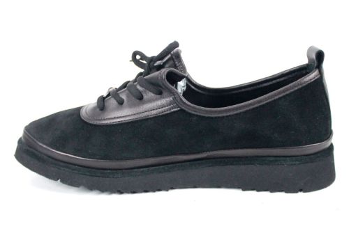 Дамски обувки големи размери Linea Forma в черен цвят