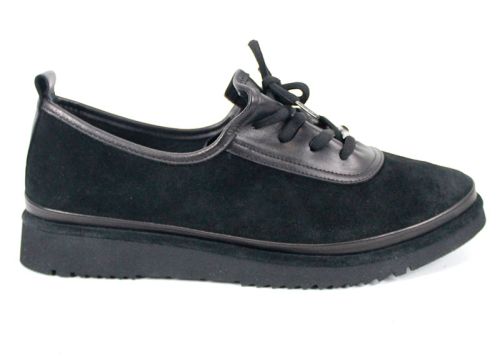 Дамски обувки големи размери Linea Forma в черен цвят