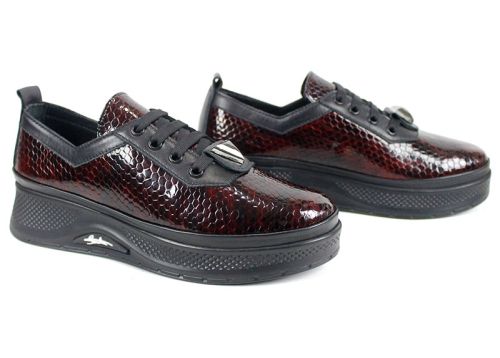 Дамски обувки Scala Moda бордо ежедневни