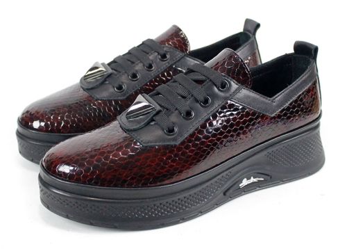 Дамски обувки Scala Moda бордо ежедневни