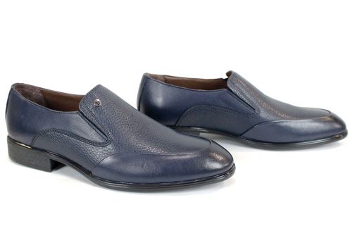 Мъжки официални обувки Aurelio Forma от естествена кожа в тъмно син цвят