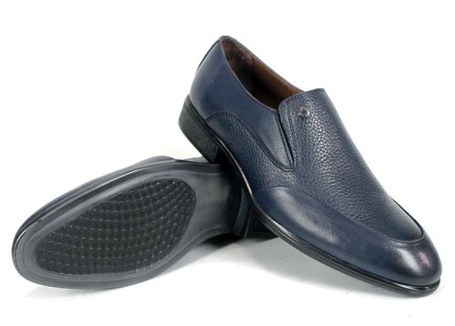 Мъжки официални обувки Aurelio Forma от естествена кожа в тъмно син цвят