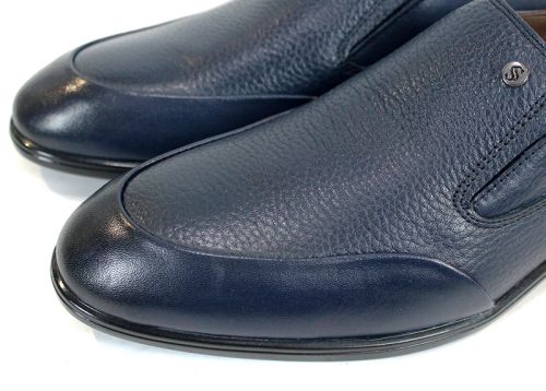 Мъжки официални обувки Aurelio Forma от естествена кожа в тъмно син цвят