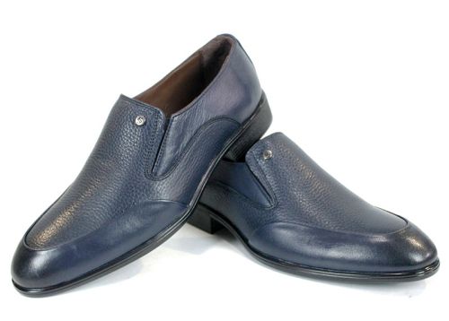 Мъжки официални обувки Aurelio Forma от естествена кожа в тъмно син цвят